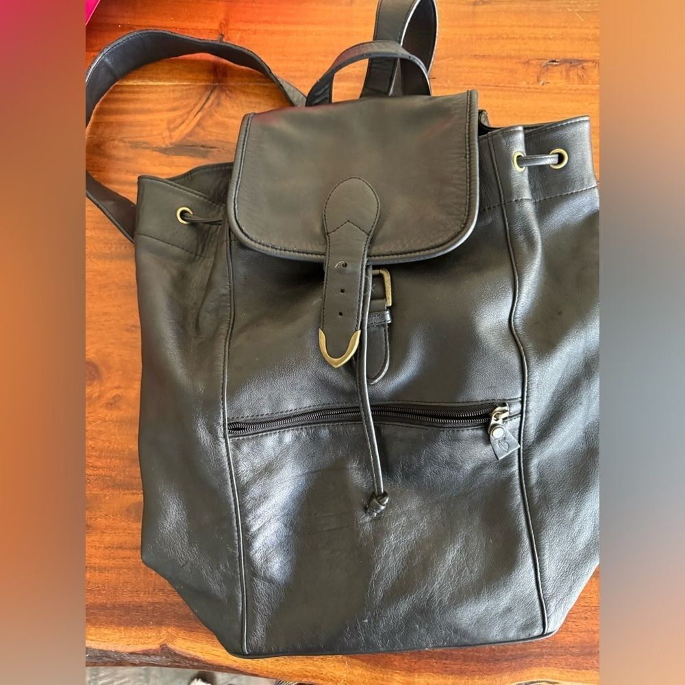 Very rare Virginia Slims promotional large leather backpack